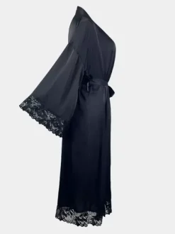 Linge de Mariée Peignoir en soie et dentelle lingerie surdimensionnée robe de nuit