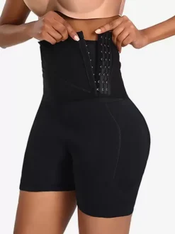 Linge de Mariée Shapewear grande taille Nude Bouton devant Rehausseur de fesses Taille haute Entraîneur Body Shaper