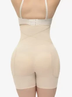 Linge de Mariée Shapewear grande taille Nude Bouton devant Rehausseur de fesses Taille haute Entraîneur Body Shaper