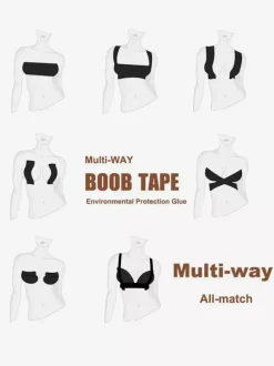 Linge de Mariée Soutien-gorge À Bande Autoadhésifs Boob Tape Pour Le Lifting Des Seins Imperméable Et Résistant À La Sueur