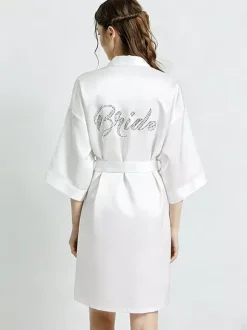 Lingerie de mariée pyjamas vêtements de nuit robes de chambre nuisettes blanches à lacets nuisettes