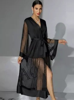 Lingerie de mariée pyjamas vêtements de nuit robes de chambre nuisettes blanches plissées d'intérieur nuisettes