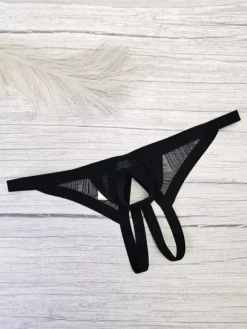 Lingerie pour homme Sous-vêtements sexy Culotte noire Slip triangle