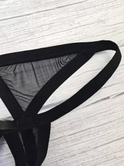 Lingerie pour homme Sous-vêtements sexy Culotte noire Slip triangle