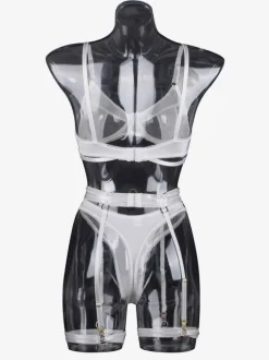 Lingerie Soutiens-Gorge Sous-vêtement Sexy Pour Femme Noir 3 Pièces