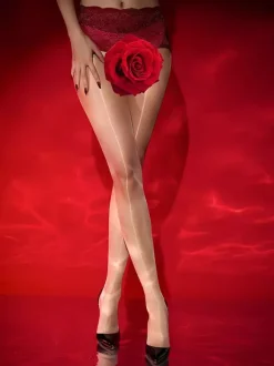 Lingerie Collants Bas Sexy Dentelle Rouge Collants Noirs Ultra Fins Transparents Gousset Soyeux Sans Couture