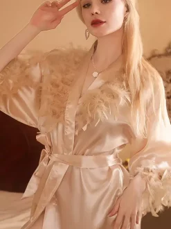 Lingerie de mariée pyjamas robes de chambre nuisettes blanches à lacets nuisettes d'intérieur