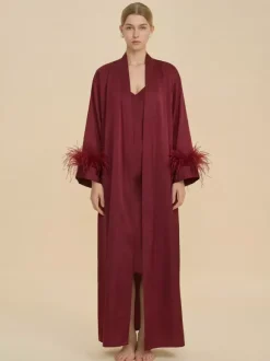 Lingerie de mariée pyjamas vêtements de nuit robes nuisettes en plumes blanches