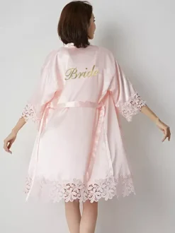 Lingerie de mariée pyjamas vêtements de nuit robes nuisettes bordeaux en crochet nuisettes