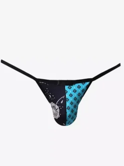 Lingerie pour homme culotte sexy string imprimé floral