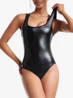Lingerie Sculptante Body Gainant Noir Contrôle du Ventre Nebility Minceur