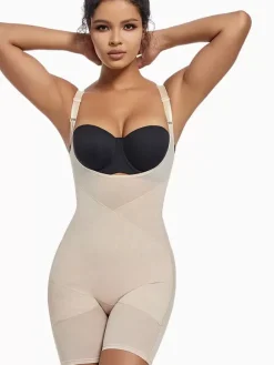 Lingerie Sculptante Body Gainant Nude Décolleté en U Taille Arrachée