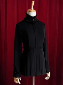 Lolita blanc Blouse plissée coton Chic chemisier pour femmes Déguisements Halloween