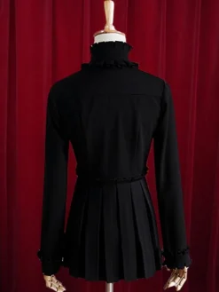 Lolita blanc Blouse plissée coton Chic chemisier pour femmes Déguisements Halloween