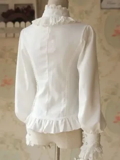 Lolita blanc Blouse série parfumé Infanta Chic en mousseline de soie chemise pour femmes