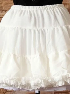 Lolita blanc dentelle Chic hiérarchisé jupon jupon Polyester Déguisements Halloween