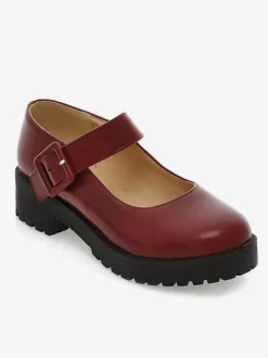 Lolita Chaussures Synthétique ronde talon Puppy cuir Toe Chaussures Lolita Déguisements Halloween