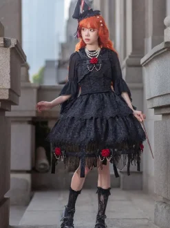 Lolita Specials Lolita Top Vest Costumes Athletic Lolita Floral
