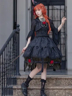 Lolita Specials Lolita Top Vest Costumes Athletic Lolita Floral