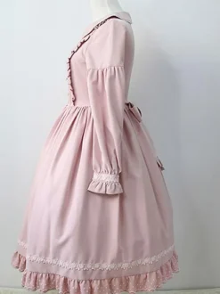 Lolita Sweet OP Robe Volants Manches longues Lolita Une Robes Piece Déguisements Halloween