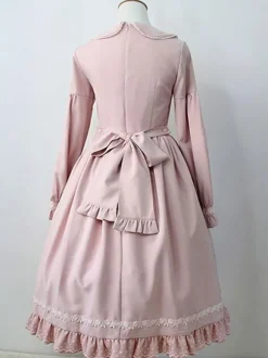 Lolita Sweet OP Robe Volants Manches longues Lolita Une Robes Piece Déguisements Halloween