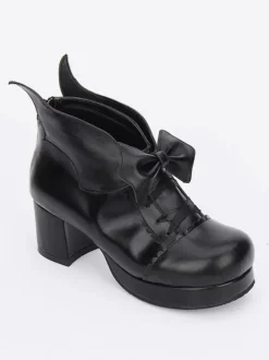 Lolita Chaussures exquises noir à bout rondavec noeud en Synthétique 5cm quotidien Déguisements Halloween