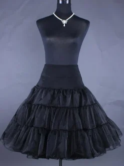 Lolita Jupon Mignon noir 2026 taille haute Lolita Déguisements
