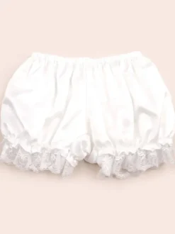 Lolita Shorts dentelle blanche Ruffles soyeux pour femmes Déguisements Halloween