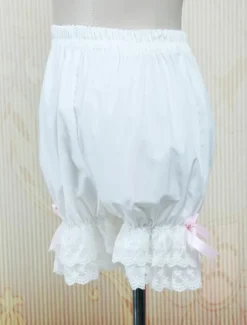 Lolita shorts dentelle 2026 rose N艙uds papillonss Déguisements Halloween