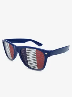 Lunettes De Soleil Bleu Blanc Rouge Drôle Déguisement Vintage Fantaisie Carnaval Rose Unisexe Découpées Costumes De Vacances