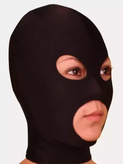 Lycra Spandex Black Mask avec les yeux et la bouche Ouvertures Déguisements Halloween