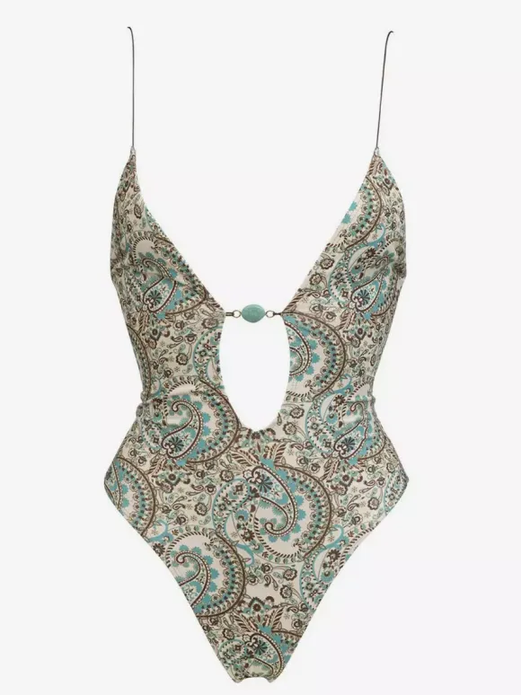 Maillot de bain une pièce à imprimé bohème découpé pour l'été 2026