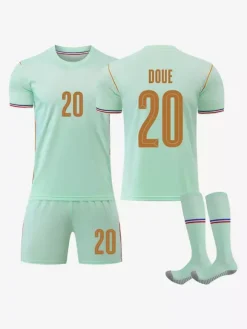 Maillot de Foot Équipe de France Extérieur 2026 Dembélé n°7 Mbappé n°10 Olise n°11 Ensemble 3 Pièces Enfant et Homme