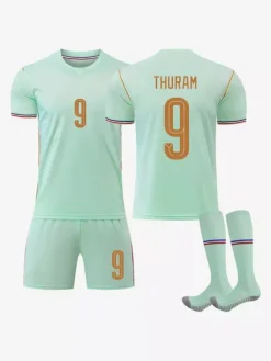 Maillot de Foot Équipe de France Extérieur 2026 Dembélé n°7 Mbappé n°10 Olise n°11 Ensemble 3 Pièces Enfant et Homme