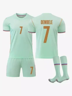 Maillot de Foot Équipe de France Extérieur 2026 Dembélé n°7 Mbappé n°10 Olise n°11 Ensemble 3 Pièces Enfant et Homme