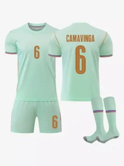 Maillot de Foot Équipe de France Extérieur 2026 Dembélé n°7 Mbappé n°10 Olise n°11 Ensemble 3 Pièces Enfant et Homme