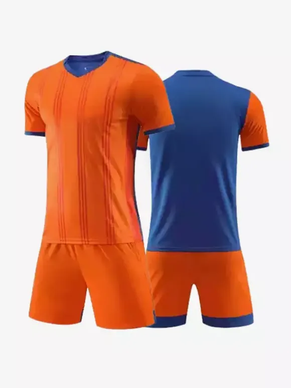 Maillot de football col en V manches courtes patchwork personnalisé vêtements de sport d'équipe de football