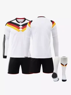 Maillot de football de l'équipe nationale d'Allemagne 25/26 manches longues ensemble de sport personnalisé 3 pièces pour adultes et enfants