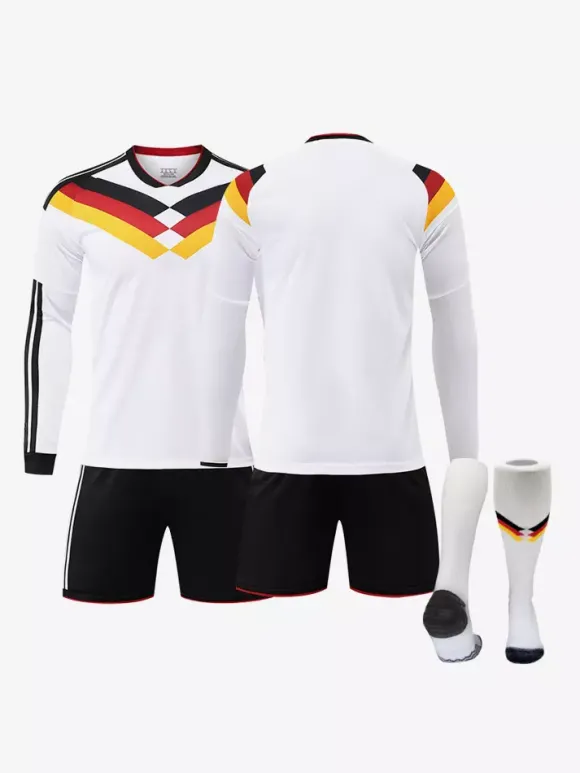 Maillot de football de l'équipe nationale d'Allemagne 25/26 manches longues ensemble de sport personnalisé 3 pièces pour adultes et enfants