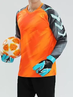 Maillot de Football Manches Longues Bleu Flocage Personnalisé Homme