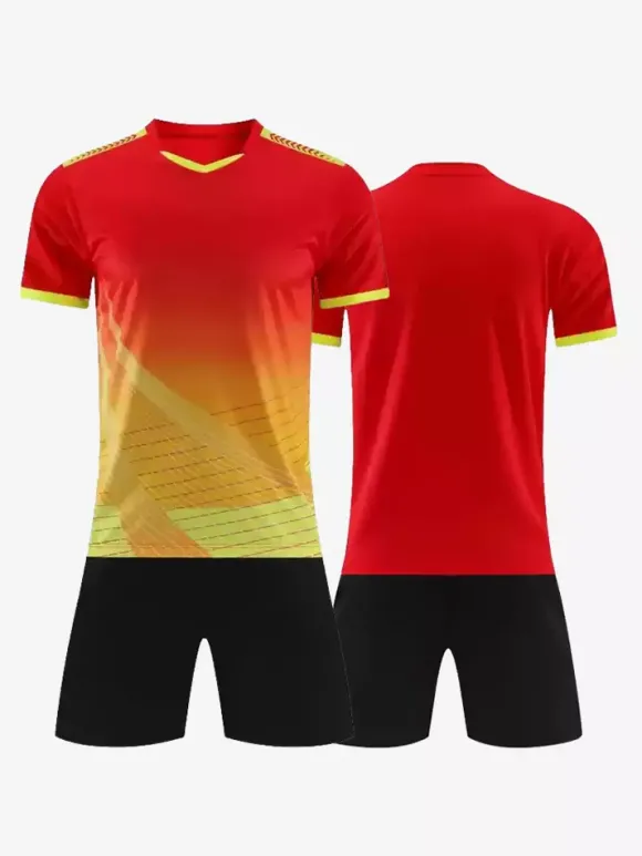 Maillot de football personnalisé pour hommes col en V manches courtes vêtements de sport