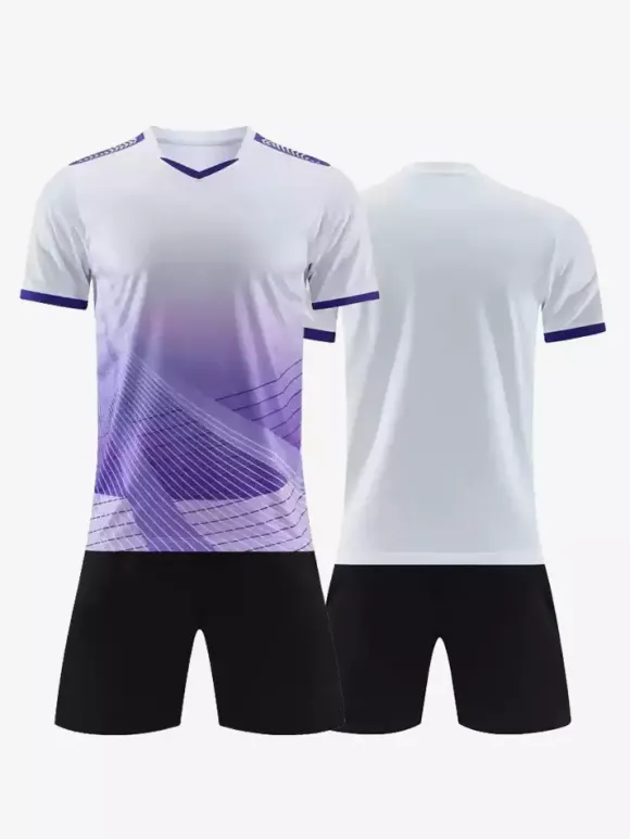 Maillot de football personnalisé pour hommes col en V manches courtes vêtements de sport