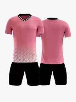 Maillot de football personnalisé à manches courtes et col en V pour homme avec teinture par nouage