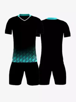 Maillot de football personnalisé à manches courtes et col en V pour homme avec teinture par nouage