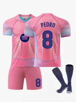 Maillot de football rose édition spéciale Ligue des champions 25/26 n° 10 Lamine Yamal n° 14 Rashford Football Club