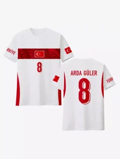 Maillot de football turc n°8 Arda Güler 2026 édition spéciale supporters manches courtes pour adultes et enfants