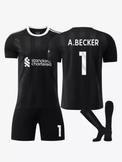 Maillot de gardien de but du club de football 25/26 n° 1 Alisson ensemble de football pour adultes et enfants