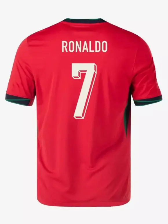 Maillot de l'équipe nationale Ronaldo n°7 haut à manches courtes domicile et extérieur