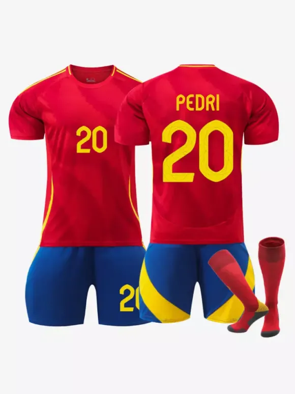 Maillot domicile 3 pièces de l'équipe nationale de football européenne N° 19 LAMINE YAMAL