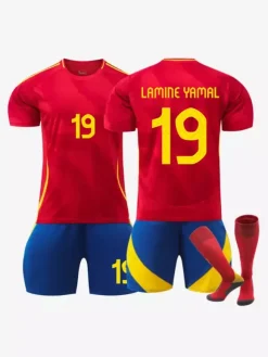 Maillot domicile 3 pièces de l'équipe nationale de football européenne N° 19 LAMINE YAMAL